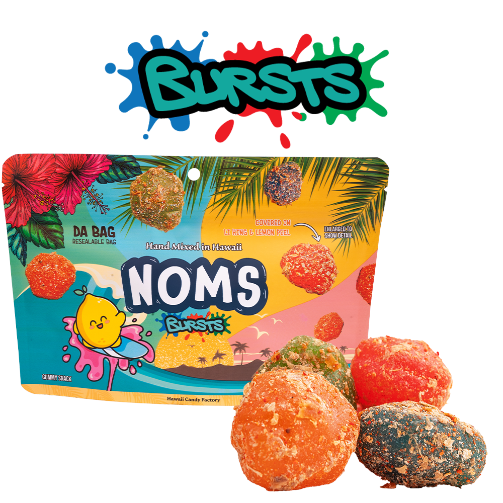 Noms Burst Da Bag Li Hing & Lemon Peel Covered Gummies Hawaii